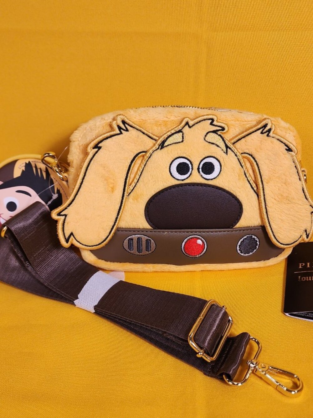 Loungefly Disney Pixar Up Dug Plush Sling Crossbody Bag with Coin Purse Carl NEW